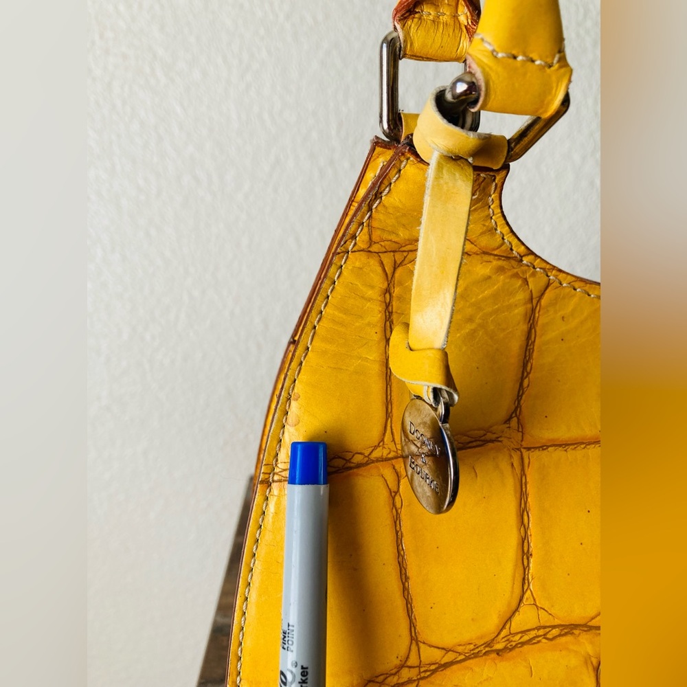 Dooney & Bourke Croc Embossed Alto Leather Shoulder Bag -MADE IN ITALY - Picture 12 of 16